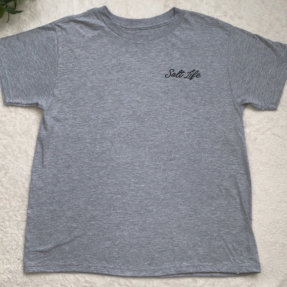 NWT Salt Life Boys Gray T-Shirt Youth Medium - Picture 2 of 8